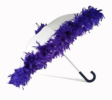 优雅女士紫色羽毛伞